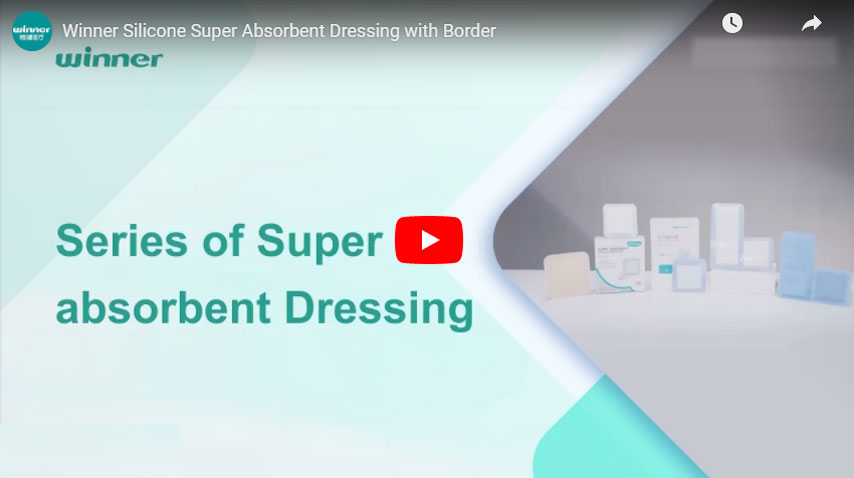 Revestimiento Super absorbente de silicona con productos para el cuidado de heridas