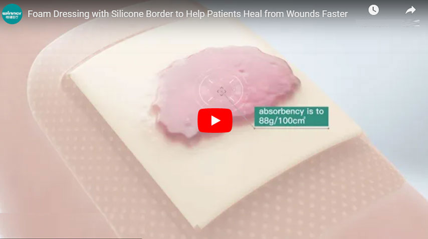 Vendaje de espuma con borde de silicona para ayudar a los pacientes a sanar sus heridas más rápido